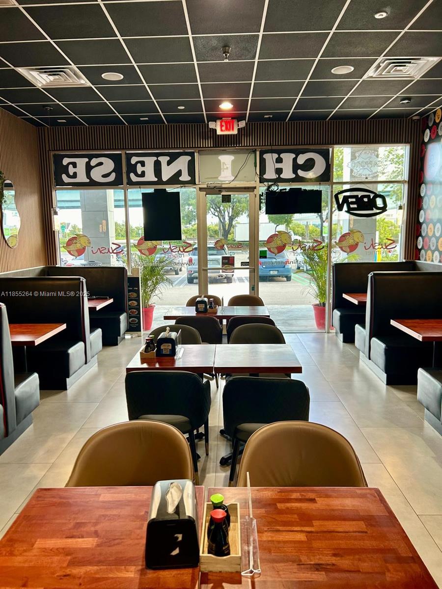 Profitable sushi restaurant for sale in the vibrant, fast-growing city of Doral! Established for 10 years with a loyal customer base, consistent sales, and strong profitability. Prime location on a high-traffic road with excellent visibility and ample parking. Fully equipped and impeccably maintained, this turn-key operation includes all licenses and permits—ready for a smooth transition. Ideal for owner-operators or investors seeking immediate cash flow. Don’t miss this rare opportunity to own a well-established restaurant in one of Miami’s most dynamic markets. Start making money from day one!