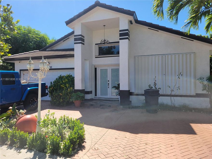 Beautifully maintained 3-bedroom, 2.5-bath corner home in the heart of Miami Lakes! This spacious residence features an open-concept layout with abundant natural light, updated bathrooms, and a comfortable flow throughout. Enjoy the convenience of a two-car garage, private fenced yard, and hurricane shutters for peace of mind. The home offers tile throughout (no carpet), a generous primary suite with walk-in closet, and a fenced in outdoor area. The property is ready for immediate occupancy, offering a smooth and easy move-in experience for new tenants looking for a well-kept home.