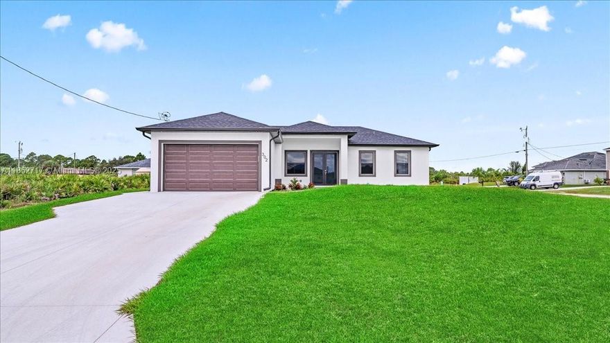 Celebrate the New Year with a special price!
SELLER MOTIVATED. All offers will be considered. 
This beautiful Brand New 3/2 + Office Home is in a nice CORNER LOT, quiet neighborhood, great location, and in one of Florida's fastest-growing areas. This home is just a short drive to I75 and to Ft. Myers. There are shopping centers and restaurants close for an evening out. Step inside to an open-concept layout featuring elegant porcelain tile flooring throughout, high 10ft ceilings, impact-resistant windows and doors, covered Lanai, quartz countertops, and a full package of stainless-steel appliances. HUGE LOT 0.28 acre and 2263 sqft in total built area (1642 sqft under air). Come by and see it for yourself. This is the perfect house and location to raise a family. Schedule your private showing today!