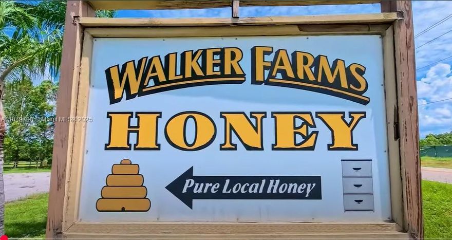 Video Tour on the listing Walker Farms Honey Bee Farm is a rare chance to own a respected agricultural operation—on the market for the first time in 50+ years. Sitting on approx. 7.5 acres in North Fort Myers, it includes a home, production facility, tasting room, inventory, and a local brand featured on Oprah’s “O List.” Income from honey sales, farmers markets, wholesale, and agri-tourism. Produces Orange Blossom, Saw Palmetto, Wildflower, and Black Mangrove honey—processed on-site with low-heat filtration. Features: climate-controlled honey house, commercial equipment, bee-friendly landscaping, and charming retail space. Live/work setup with room to grow—expand to online sales, workshops, or candles and beeswax goods. Cash-flowing with SBA loan potential.  Shown by appointment only.