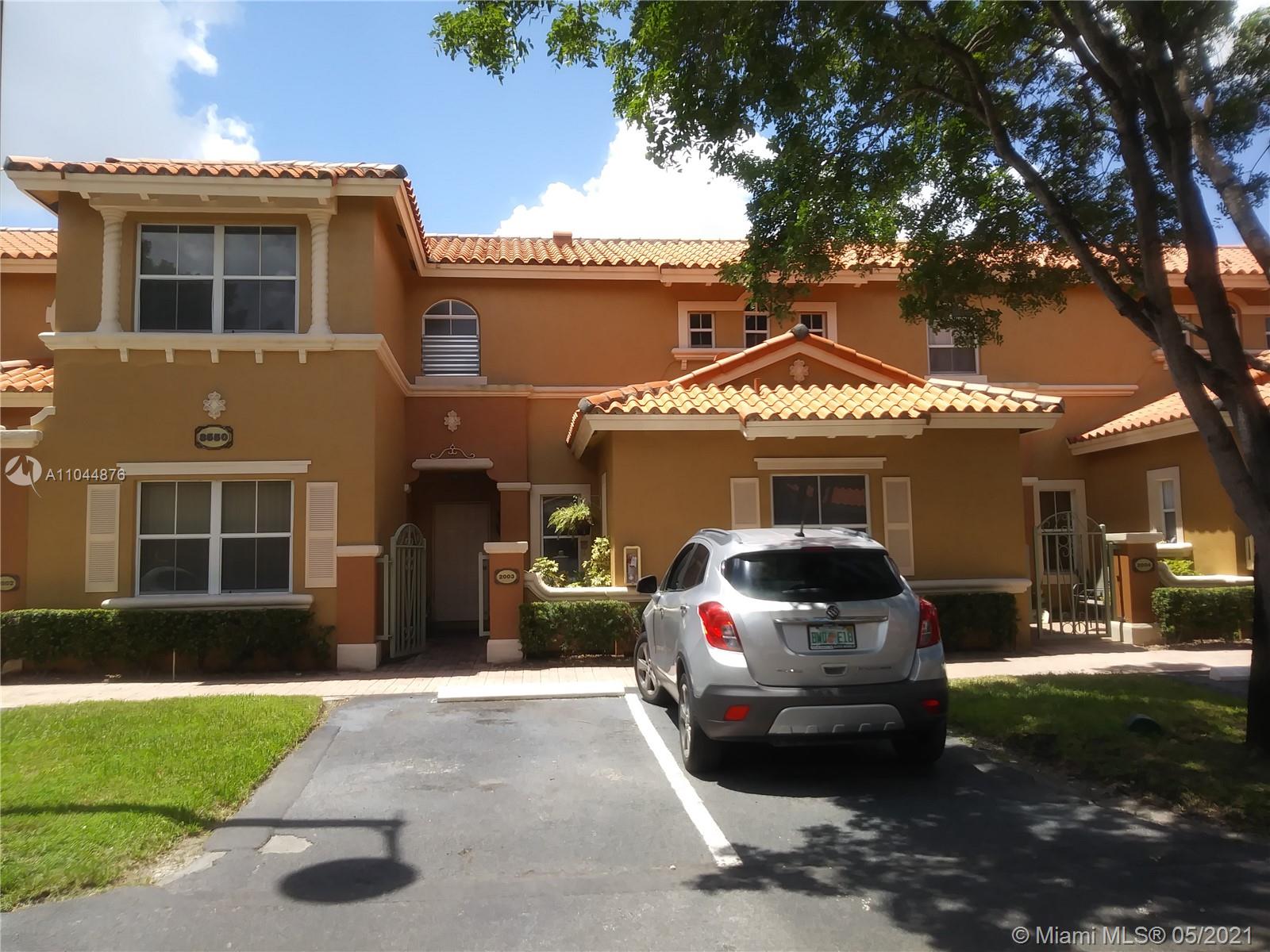 Big 2 story townhouse, 3/3, in the gated Community of Villa Vizcaya at Miami Lakes. 1 bedroom & 1 bath on 1st floor. Washer & dryer inside unit. kitchen with stain steel appliances, 2 parking spaces in front of unit. Community pool, play ground. Association requires a deposit of $1.500 which will be returned at the end of the lease.