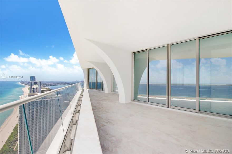 This E3 model has an exclusive 8 units in total in the entire building, from floors 43-50 on the south corner. It is the most spacious 5 bedroom floorplan in the building, with sprawling 4,953 sq ft of interior living and 180 degrees of unobstructed views of Downtown Miami, the intracoastal and ocean. This exclusive residence is fully finished with pristine white marble floors throughout and is in the process of being beautifully furnished by Artefacto.  Photos shown are from 4801 and are for reference of units furniture potential layout and views only as 4901 is in the process of being completed