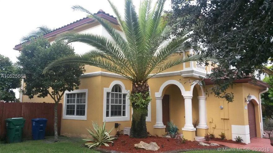 Impressive corner Townhome  that feels more like a House in remarkable clean conditions. Enjoy the openness & high ceilings as you enter an open floor plan with views of the formal living and dining room, plus family room with access to an oversized tropical patio with a fence overlooking the water. Kitchen notably updated & ready for use with the finest appliances. Independent laundry room downstairs & a half bath for your guest. Spacious upstairs floor plan includes plenty of closet space all in wood floors! Not your typical rental. Shows great! Schedule to show changes every week till tenant vacates property on September 24th.