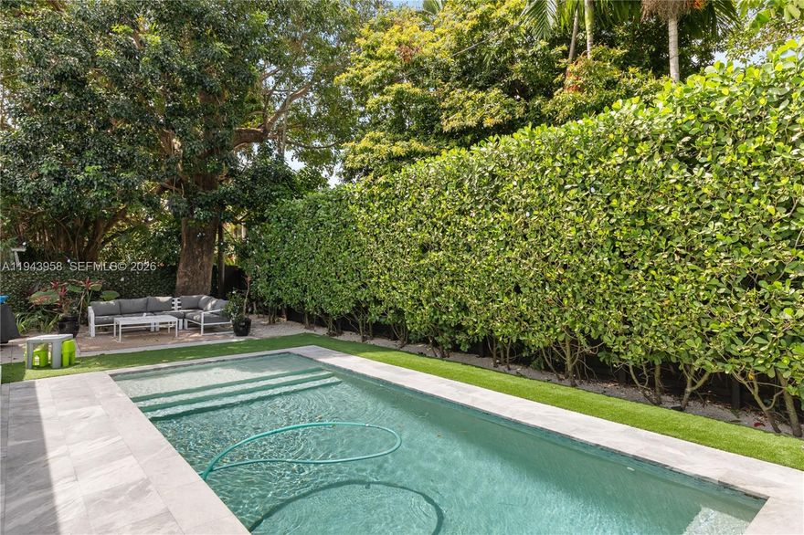 Beautiful modern home. Fully renovated in this quiet street and gated. This open floor 3 bedrooms and 2 bathrooms with an office/den area with French doors opening to this tranquil and relaxing spacious backyard oasis with modern pool. Updated kitchen with white marble counter tops and modern black/gray kitchen cabinets, wine cooler, brand new stove, oven, refrigerator. Laundry room/pantry with updated washer and dryer. Property is fully fenced with electric gates, large driveway, electric vehicle charging station. Master bedroom with walk- in closet and updated bathroom.