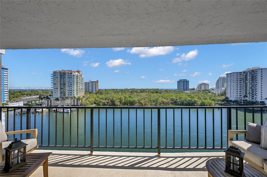 It is all about the VIEWS in this corner through unit!  Enjoy the everyday yacht parade from this spacious condo with incredible views of the Intracoastal, Ocean, and 35 acres of the Bonnet Estate to the east and city and sunset views to the west.  Condo features a semi-private elevator foyer, large modern kitchen with an eating area with view to the ocean and up the Intracoastal, large private balcony, floor-to-ceiling/ wall-to-wall impact glass in the living and dining rooms,  in-unit laundry area with storage off of the kitchen,  plenty of closet space.  The Corinthian is a 1st Class building with 24 hour security, front desk attendant, heated rooftop pool, social rooms, large fitness center, sauna, library, and outdoor grill. Single Garge Parking Space.  Wonderfully managed building with Fully Funded Reserves and NO assessments.  50 year inspection completed. Move-in ready & Furnished!  Great Building, Great location, and Great lifestyle!  Maintenance even covers Wi-Fi and cable. Possible OWNER FINANCING.
