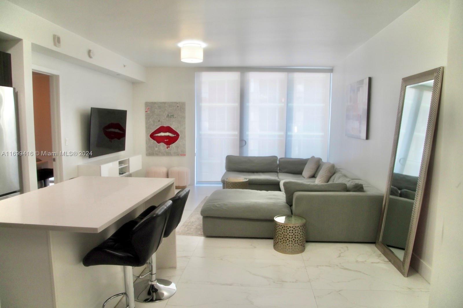 Rental Property at 488 Ne 18th St 2602, Miami, Broward County, Florida - Bedrooms: 1 
Bathrooms: 2  - $3,950 MO.