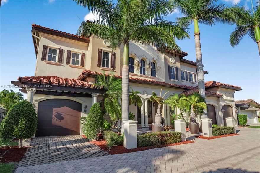 Why settle for ORDINARY when you can have a CUSTOM-BUILT MASTERPIECE? Designed with every detail in mind & preinspected with all reports available including seawall & pool, this 2007 waterfront estate is the PERFECT blend of sophistication & comfort. Enjoy entertaining from EVERY corner of the home inside & out including your own private wine cellar, movie marathons in your private theater, or relax on 1 of the 3 expansive balconies overlooking the water. Soaring 23ft ceilings, grand spiral staircase, elevator for a King & porcelain/marble tile flooring add elegance, while the gourmet kitchen is a chefs dream! Private 80ft dock with NO fixed bridges, sparkling pool & 3-car garage complete the package. 4 Zone A/C + FULL hurricane protection, this home offers luxury with peace of mind!