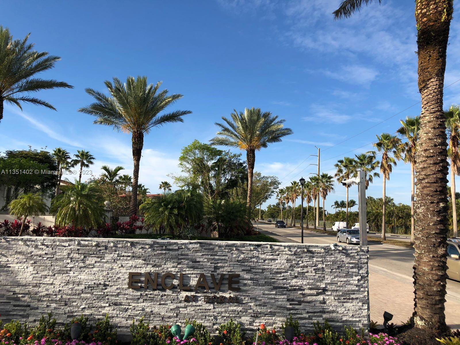Beautiful 1/1 unit located in a gated community at Enclave Doral. Remodeled property with porcelain floors, stainless steel kitchen appliances, and a washer/dryer. Amenities include a pool, exercise room, tennis court, sauna, and much more. Easy showing. Ready to move in.