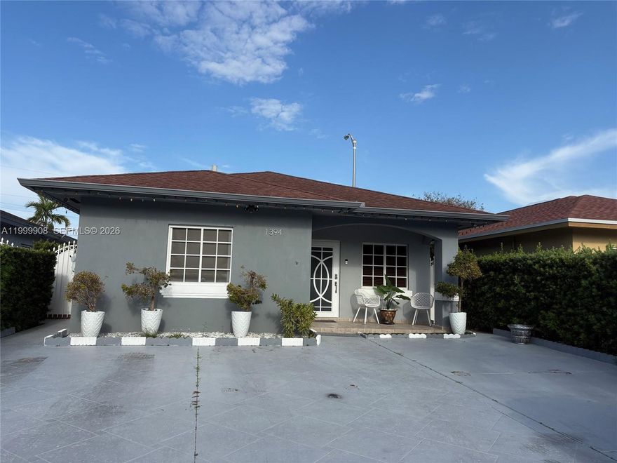 Beautifully remodeled 3-bedroom, 2-bathroom home in the highly sought-after Pacifica Estates Community. This move-in-ready property features ceramic tile flooring throughout, impact windows and doors, and an updated kitchen complete with granite countertops, stainless-steel appliances, and a peninsula with seating. The spacious primary suite includes an en-suite bathroom with a walk-in shower. Enjoy additional living space in the family room, plus a covered patio and a fully fenced backyard perfect for entertaining. Upgrades include NEW solar panels, a well sprinkler system, and a Mother-In-Law Suite. Top-Rated Schools! Ideally located near major highways, shopping, dining, and more. A must-see home!