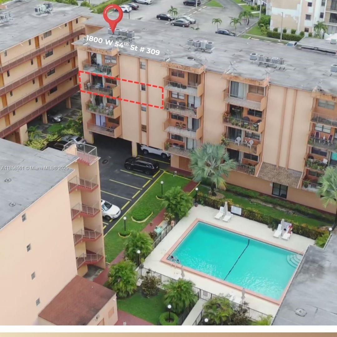 Bright & spacious 3 bed / 2 bath corner unit in a gated community — ideal for homeowners or investors. Features include a primary bedroom with private bath, large balcony, accordion shutters, in-unit laundry, and two parking spaces. The building recently completed its 40-year recertification. Enjoy a pool, gym, and well-kept common areas. Programs available as low as 10% down-ask me how! Easy to show — call listing agent for details.