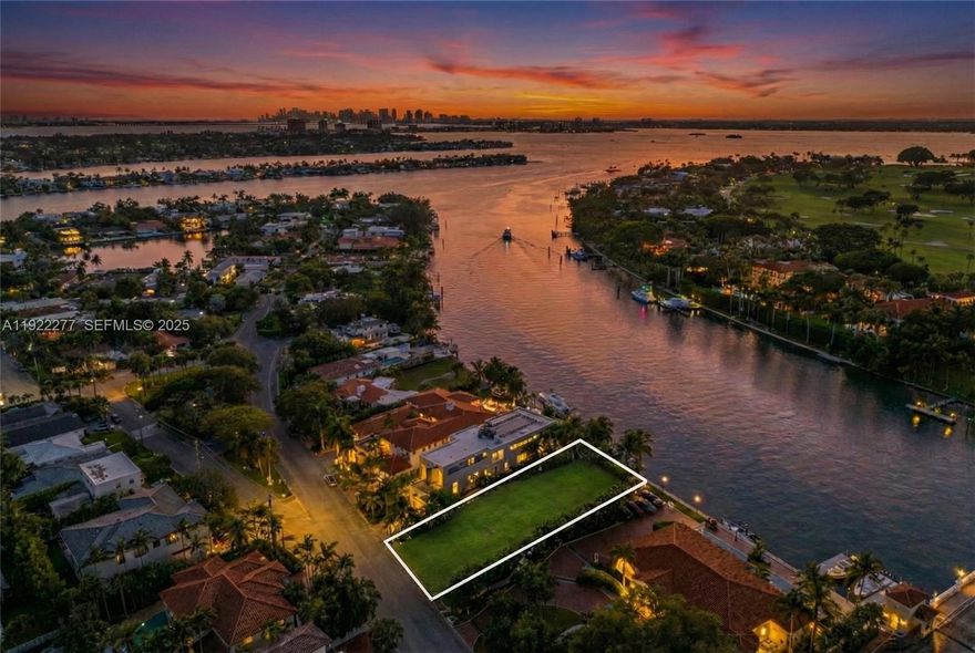 A rare opportunity to own an exceptional open-bay waterfront lot in Surfside, complete with fully approved plans and permits by the world-renowned Molori Design. Neighboring the prestigious enclave of Indian Creek Village, this 9,804 SF property features a brand-new seawall and dock, and comes with plans for a breathtaking 6,858 SF resort-inspired residence grandfathered under the previous building code.

The envisioned 6-bedroom, 7-full-bath + 2-half-bath estate is a masterpiece of bespoke luxury. A lush, tropical arrival with cascading water features sets an unforgettable tone, leading into interiors designed for elevated living: a private gym with steam room, an elevator, and an intimate screening lounge. Expansive outdoor living areas include an infinity-edge pool and jacuzzi overlooking the bay, an additional second-floor spa, and sweeping terraces designed for seamless indoor–outdoor enjoyment. A two-car garage and numerous refined details complete the vision. Ideally located moments from Bal Harbour Shops, pristine beaches, acclaimed restaurants, and beautiful parks. The property currently hosts the original home.

An extraordinary chance to create a signature Molori Design residence on one of Surfside’s premier waterfront lots. For additional details, please contact listing broker Sam Kafin.
