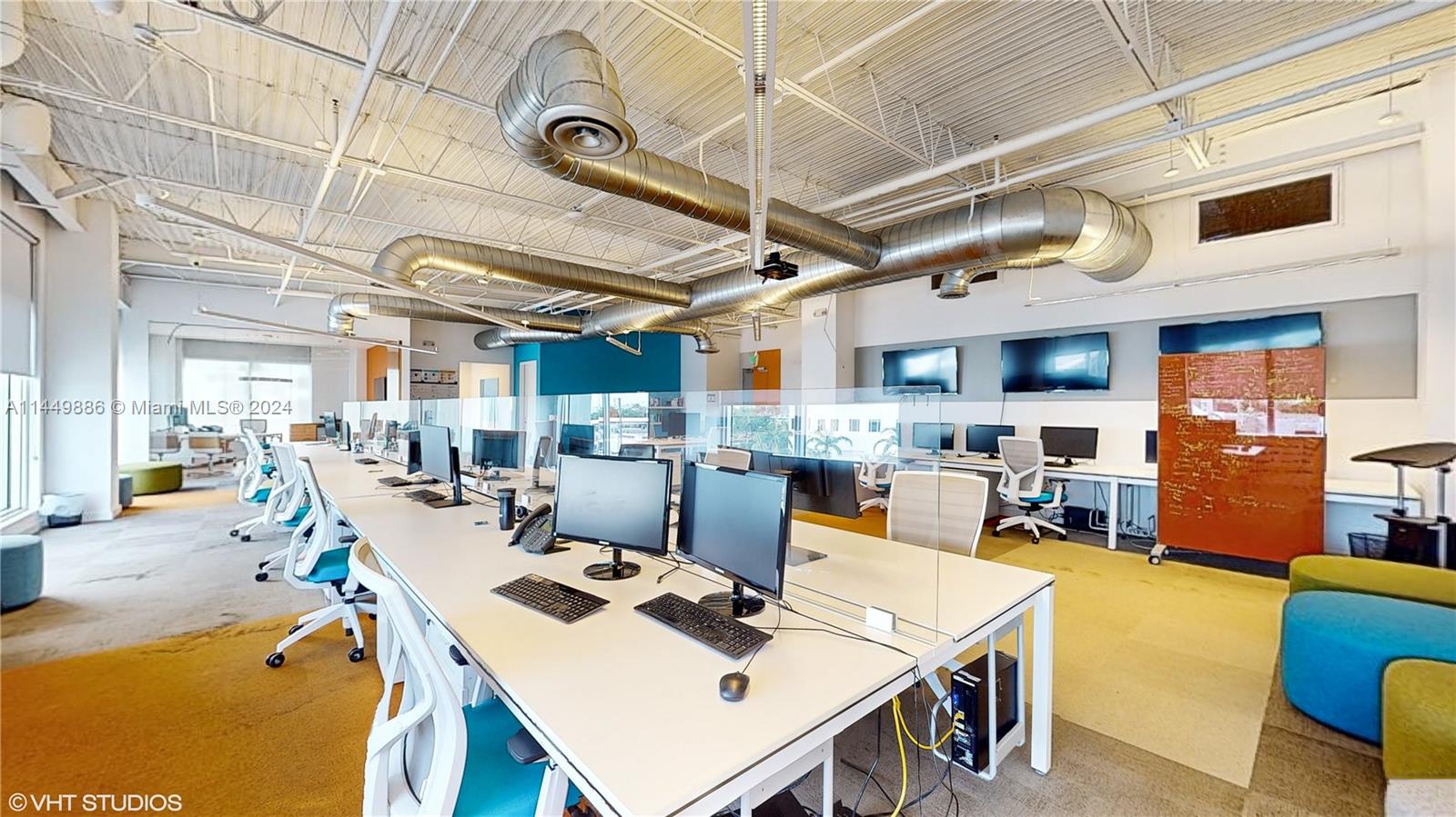 Elegant office with floor-to-ceiling glass windows modern look. 2,163 SQ FT under A/c with table and chairs as an option. High ceilings with a majestic look and a lot of natural lighting. Great location, located in the heart of Downtown Doral, is near multiple restaurants, shops, and the Palmetto Expressway. The building offers a large free parking lot for all visitors and employees. Ideal for many uses especially medical. Some restrictions apply to the type of businesses allowed by the association, please ask Listing Agent for more info.