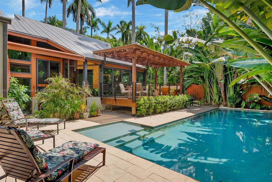 Welcome to your dream home nestled in a private, guard-gated community with ocean access. This spacious 4-bedroom, 4-bathroom home offers the epitome of luxury in one of South Coconut Grove's most coveted locations, distinguished by its unique and captivating architectural design. Step outside to your private sanctuary and enjoy the Florida sunshine in the comfort of your backyard, complete with a refreshing pool and outdoor kitchen for relaxation and entertaining. A conveniently located bike path leads you directly to world-class restaurants, cafes, boutique shops, and scenic parks. Within a short stroll, you'll find renowned educational institutions, including Carrolton, Ransom, Vanguard, St. Stephens, and Plymouth. Available both partially furnished or unfurnished.