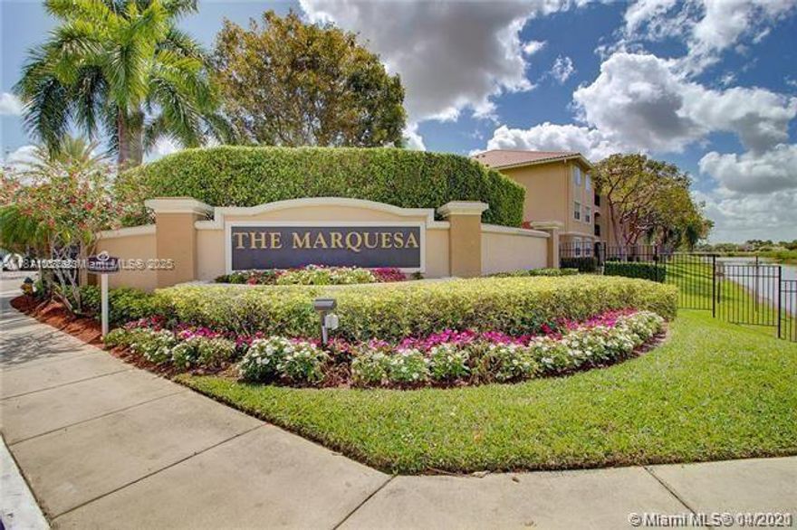 2/2 Reminiscent of a Mediterranean resort in the heart of Pembroke Pines featuring nine-foot ceilings, a covered balcony, European-styled cabinetry, a new washer and dryer inside the unit, spacious walk-in closets, six-panel exterior doors, hurricane shutters, and upscale amenities. Marquesa condo counts with convenient proximity to the wonders of the Everglades, high-fashion beaches, and hundreds of top-quality retailers at Pembroke Lakes Mall and The Shops at Pembroke Gardens. On-site movie theater, beautiful gated (and well maintained) entrance, maximum of 2 pets per home. The weight limit for cats: is 50 lbs, dogs: is 50 lbs. Marquesa is a pet-friendly community with a 50-pound weight limit.