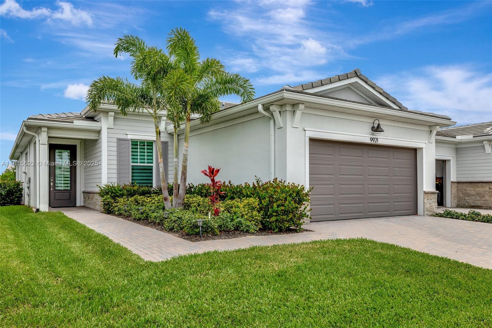 Great all new MOVE-IN READY, beautifully furnished Villa in the TELARO Community for active 55+ residents! A great floorplan (SERENITY Model) for this 2 BED/2Bath + office-Den, Twin Villa. Important UPGRADES were selected during construction stage which make this Villa a MUST SEE to appreciate the value of a hassle free purchase and move-in! Telaro is conveniently located minutes from all the NEWEST Shops and restaurants and Evere to be Popular TRADITION HEART, near the TRATION / Cleveland Clinic Medical Center.