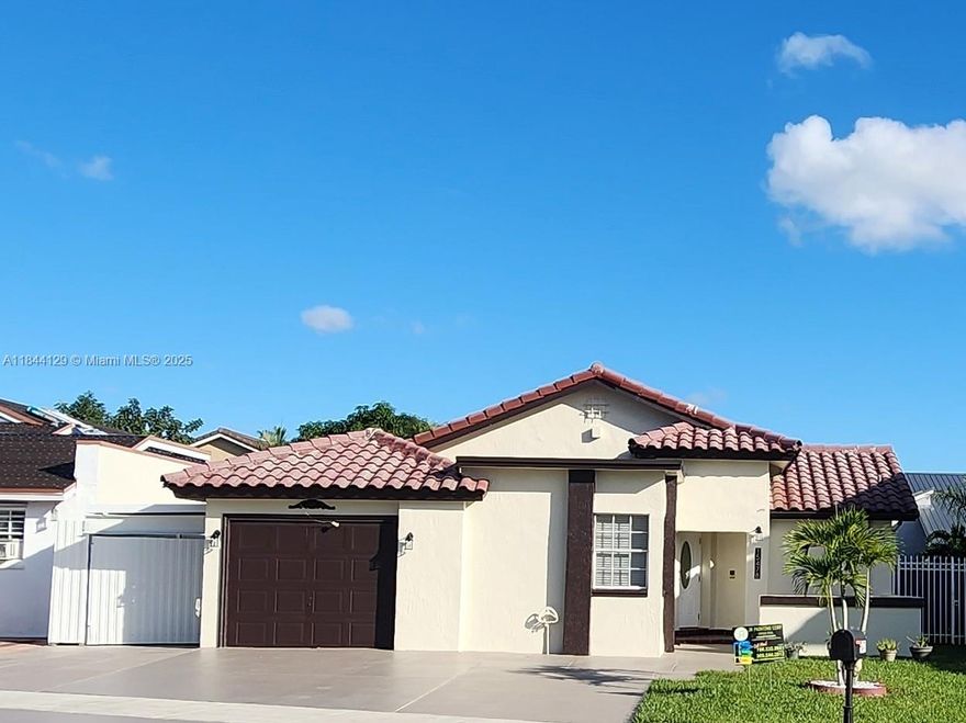 Location, location! West Kendall area, great opportunity to own this house in a great location, 4 bedrooms and 2 and a half bath, tile, kitchen with granite countertops fence back yard, a great neighborhood located near shops, schools, NO HOA, the property is in good condition, great for a large family or income-producing, the house is different than tax roll, perfect to ride bikes, jogging and more! Truly a must-see! Bring your Best Offer Today. Sold As-Is. The Property is current Rented with a lease until January 2026