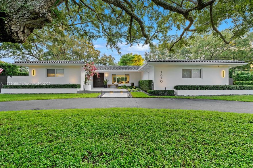 Fully remodeled and impeccably maintained Palmetto Bay residence offering modern comfort and timeless elegance. This 3-bedroom, 2-bath home features 36x36 white porcelain tile floors, new PVC plumbing (2019), impact windows and doors, and a tile roof (2016). Updated electrical system (2019), smart lighting, and Sonos sound system enhance daily living. Enjoy a resort-style heated pool resurfaced in 2023, surrounded by lush landscaping with mature oaks and a mango tree. Luxury bath with heated bidet toilets and soaking tub. Minutes from Coral Reef Park, The Falls, top schools, restaurants, and Lifetime Fitness.