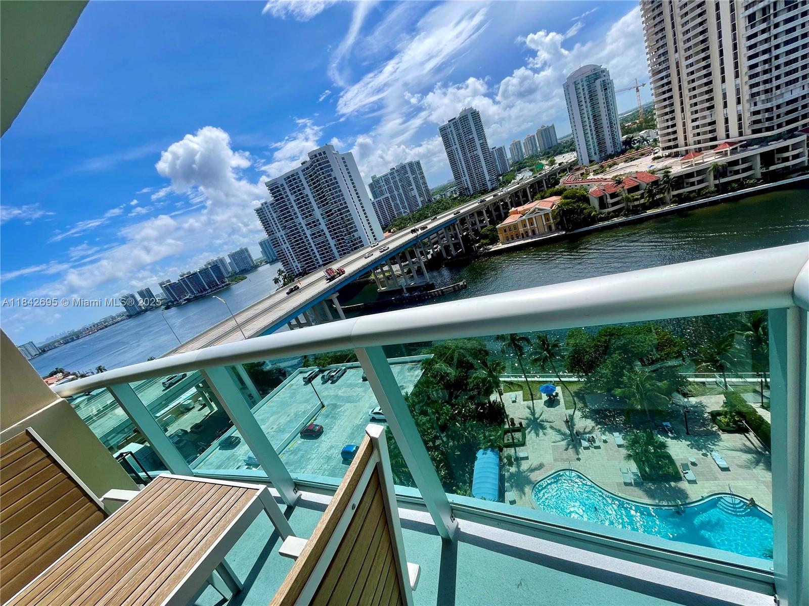 Beautiful water view. HUGE 1000sqf unit, Balcony, 1 bedroom, big walking closet, huge living and dining room, 1 and 1/2 bathroom beautiful balcony, 1 assigned covered parking spot. Steps from the beach. Prestigious Sunny Isles Condo offers Resort Style amenities: Heated swimming pool facing the intracoastal, bbq area, game room, coffee shop, mini market, 24 hours front desk. Rent includes ac, internet, cable and water. Close to Restaurants and shops, Minutes from Aventura mall. 6 month mÃnimum rental. First and 2 security deposits required.
Buidling allows showings M-F 9am to 5 pm.