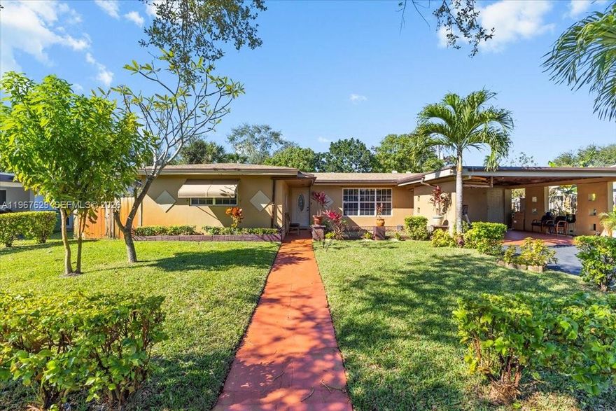 Welcome to this charming 3-bedroom, 2-bath single-family home located in the heart of Fort Lauderdale. Designed with comfort and functionality in mind, this residence features a spacious family den—perfect for a home office, playroom, or guest space. The open, free-flowing floor plan creates an inviting atmosphere ideal for family gatherings and entertaining.

Step outside to a warm and welcoming backyard oasis adorned with lush fruit trees, offering the perfect setting for relaxation, gardening, or outdoor dining. Whether you’re enjoying quiet mornings or hosting weekend get-togethers, this outdoor space provides a peaceful retreat.

Ideal for first-time homebuyers or growing families, this home offers generous living areas, natural light, and flexible spaces to suit your lifestyle. Conveniently located near major highways, shopping, dining, and schools, this property combines comfort, convenience, and value.

Don’t miss this opportunity to own a beautiful home where memories are waiting to be made. Schedule your private showing today!