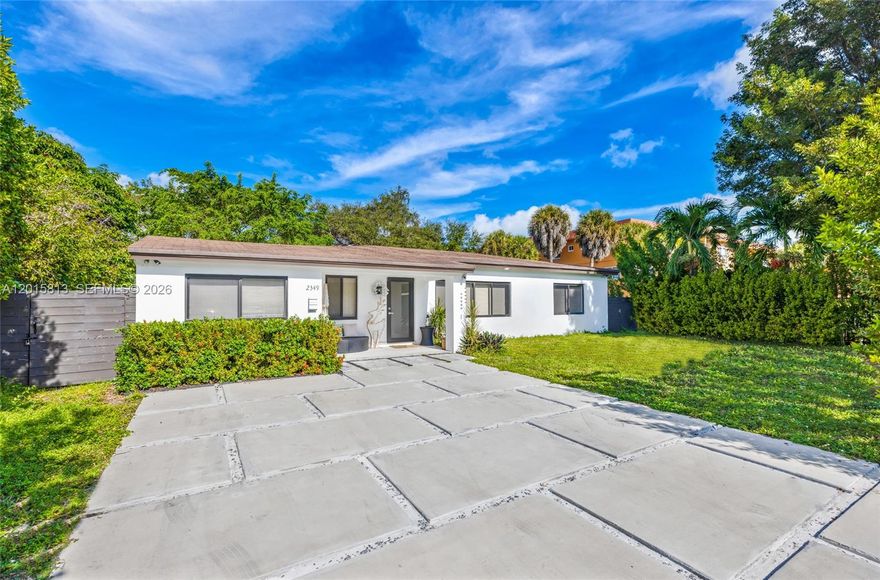 Fully updated and move-in ready home situated on an oversized 9,050 SF gated lot! This spacious property features a new roof, new hurricane impact windows and doors, new concrete and tile driveway with parking for 4 cars, and beautifully updated bathrooms with new toilets and modern finishes. Tile flooring throughout the entire home. Open and functional layout with abundant natural light. Large backyard with plenty of room for entertaining, pool, or future expansion. Zoning allows for construction of a second floor, offering excellent future value and investment potential. Conveniently located near Aventura, beaches, shopping, restaurants, and major highways.
