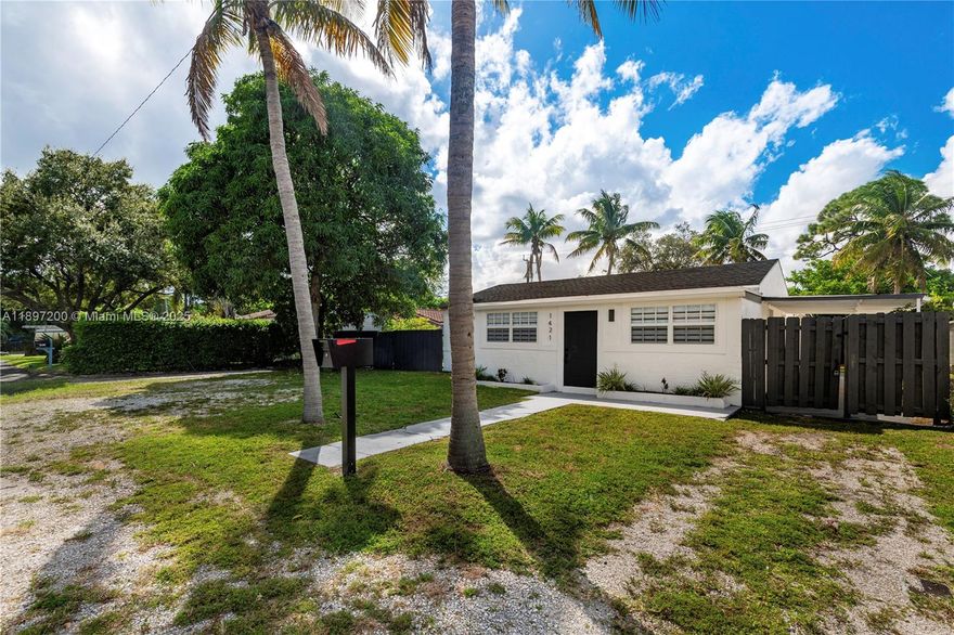 Beautifully renovated 4BR & 2BA home with 1,444 SF of living space, ideally located in the heart of South Middle River (Fort Lauderdale). Situated on an expansive 10,000+ SF lot, this property features a stunning pool and spacious deck—perfect for entertaining and family gatherings. Enjoy a NEW roof (Dec 2024), modern vinyl flooring, a sleek kitchen with quartz countertops, new appliances including washer and dryer, and stylish zebra roller shades throughout. Explore your financing options, schedule a private showing, and make this your dream home or a smart income-producing investment in a rapidly growing area!