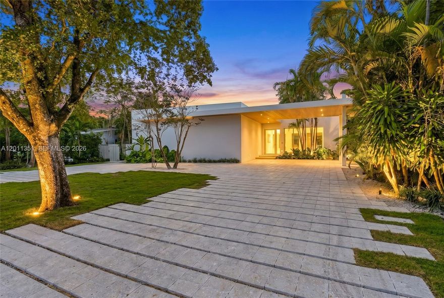 Stunning new construction modern residence that sits on an expansive 10,800 SF lot and offers 3,445 SF of thoughtfully designed living space. Featuring 4 bedrooms, 4.5 bathrooms, plus a private office, the home blends architectural sophistication with everyday functionality. Designed to maximize natural light, the open-concept layout showcases soaring ceilings, designer lighting, and seamless indoor-outdoor flow. The chef’s kitchen is a true centerpiece complete with custom cabinetry, high-end integrated appliances, and a striking waterfall island perfect for both entertaining and daily living. Floor-to-ceiling glass doors open to a resort-style backyard featuring a pool, covered terrace, summer kitchen, and multiple lounge areas creating the ultimate setting for entertaining. The primary suite offers a private retreat overlooking the pool, with a spa-inspired bathroom featuring dual vanities, soaking tub, walk-in shower, and a custom closet. Three additional ensuite bedrooms provide comfort and privacy throughout. Additional highlights include a spacious office, and curated finishes that elevate every corner of the home. A perfect blend of modern design, luxury, and livability in the heart of Miami Springs.