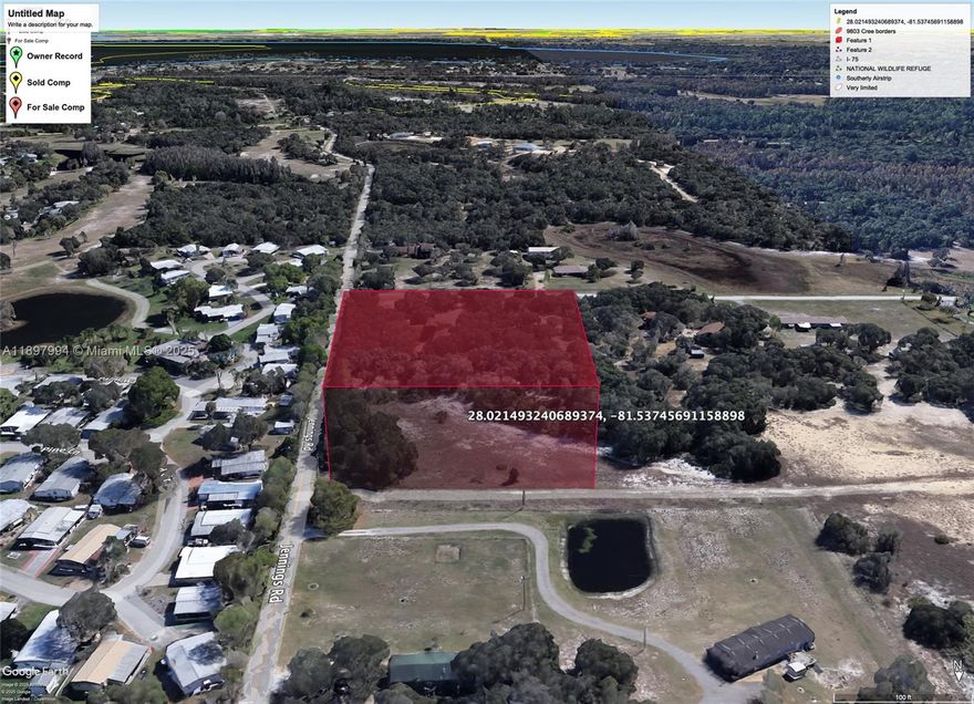 Beautiful 2.24-acre corner lot in Haines City! Zoned residential, no HOA/CDD, and ideal for a ranch or custom home. Quiet area with road access, double lot, and located just 10 minutes south of Lake Marion. Great opportunity in a fast-growing Polk County location!