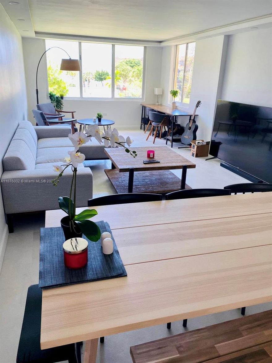 FULLY REMODELED 1 BED 1.5 BATH the community of Royal Oaks. This turn-key apt has brand new modern kitchen cabinets, stainless steel appliances, and a new AC (2024). Comfortable living space with lots of natural light and additional storage. Bedroom features walk-in closet. Unit features a pleasant view to the community swimming pool and greenery. Amazing location, only 4 miles from Aventura Mall and just few miles to I95. One assigned parking spot and ample guest parking. **Currently rented month-to-month, Buyer may inherit tenant!** Condo does NOT have 10% reserves at this time. Condo DOES NOT carry WIND or FLOOD insurance. Condo requires 1yr upfront maintenance dues in escrow.