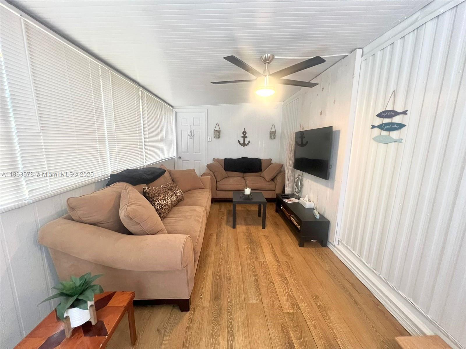 This charming 2 bed 1 bath fully furnished mobile home is perfectly situated near major highways, supermarkets, and shopping plazas—offering both comfort and convenience. This property features farmhouse-style decor, spacious layout with plenty of natural light, dedicated laundry room, ample cabinetry and storage space, nice backyard with a BBQ area—great for relaxing or entertaining, parking space for two cars! First month and security deposit only! Water, sewer, trash, electricity, internet included!