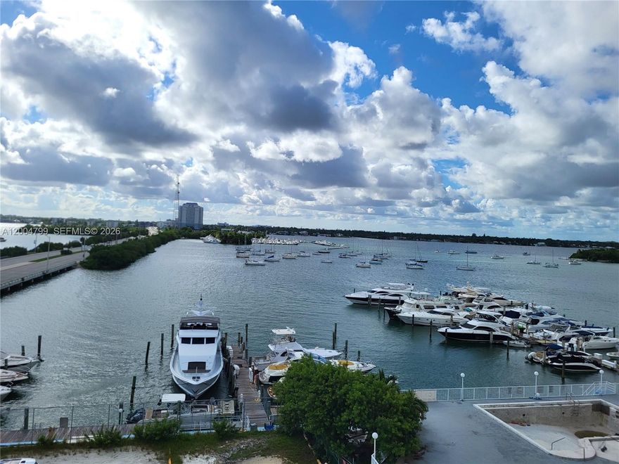 Fresh, bright 1 BD, 1 BA unit with amazing waterview of the Biscayne Bay and Skyline. Use as a relaxing  primary residence or an investment rental, with 30 Days min rental or Airbnb with license. 24/7 security, and laundry facilities. The Neighborhood offers bike paths and walkways, restaurants, shops and North Bay Village luxury developments.