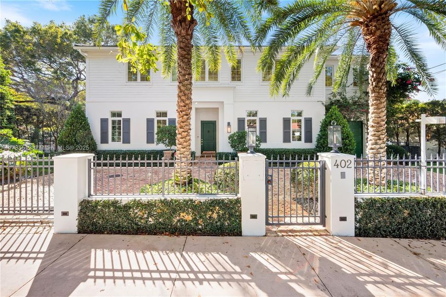 Experience an unmatched level of luxury from this picturesque residence in the heart of Coral Gables. Fit for the most discerning buyer, this newly built Contemporary French Colonial home was completed in 2018 with a distinct level of care & attention to detail. Situated on an 8,500SF corner lot with electric gates, the home features warm interiors & seamless, open-plan living. Offering exquisite finishes, Herringbone Oak floors, custom Ornare kitchen cabinets & closets, & full marble slabs & brass metals in the bathrms. The gorgeous eat-in gas kitchen boasts an island, Wolf & Sub-Zero appliances & water filtration system. In the backyard oasis enjoy a heated pool, covered patio & summer kitchen. Complete w/ a Crestron system, CGI Sentinel windows, a whole-house generator & a Sonos system.
