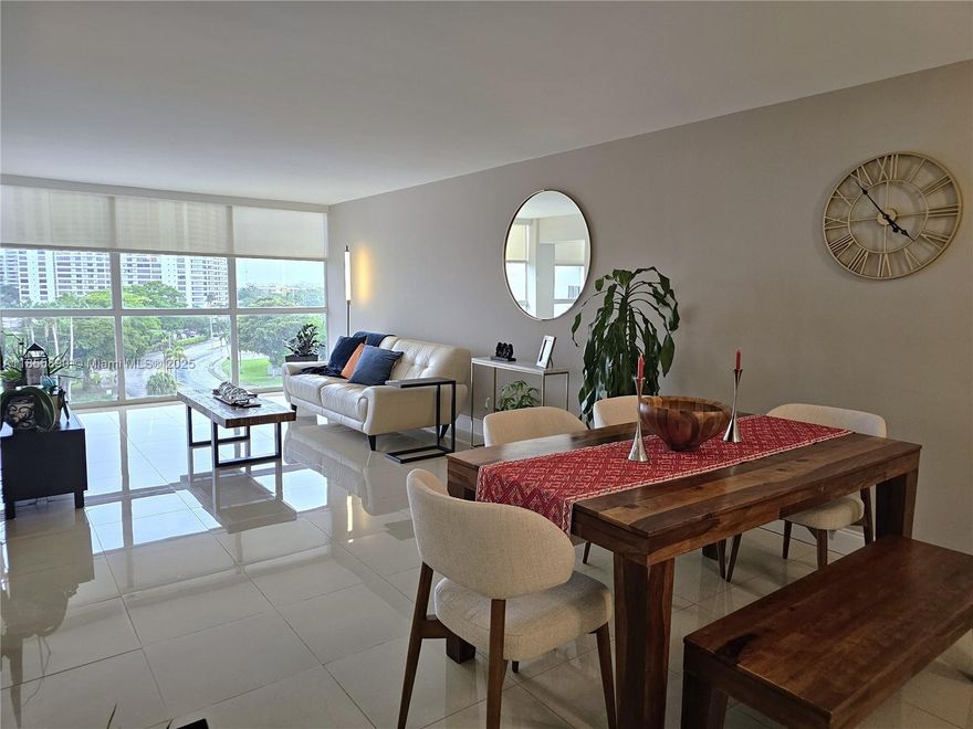 Great unit, fully renovated !!! 
Large living room, open kitchen with new appliances.
Comfortable den used as a 2nd bedroom or home office, half bath for visitors.
Master bedroom in suite with nice view, walking closet and bath with shower.
Balcony with access from den, all the unit has open view.
Nice building with gym, swimming pool facing the intercoastal. 5 min to the beach and 10 min to Aventura Mall and Gulfstream Park, shops and restaurants.
24 hrs. Security 
Building has an special assesstment that was already paid.