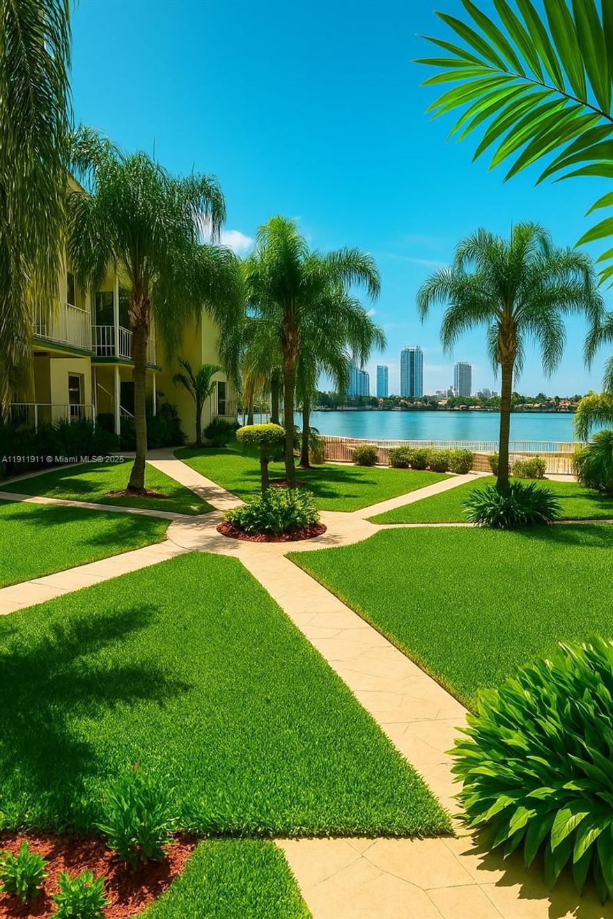 Bright and spacious 1-bedroom condo in the boutique Miami Bayside building on Bay Drive in Normandy Isle. This 890 SF residence offers an open layout, abundant natural light, and a peaceful garden view. Prime Miami Beach location close to the beach, parks, shops, dining, and public transportation. The unit is currently leased, providing immediate rental income for investors. Quiet low-rise community with on-site laundry. Parking available in the surrounding area. Showings require advance notice due to tenant occupancy.