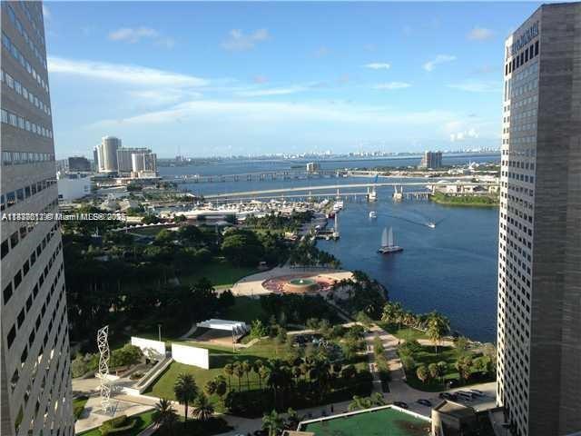 Indulge in urban luxury with this 2Bed, 2-Bath remodeled corner unit at One Miami Condo available in mid september. Ideally located near Brickell's financial hub, walking distance to Whole Foods and Metromover. Enjoy stunning north views of Biscayne Bay and downtown. Convenience meets sophistication with Italian kitchen cabinets, granite countertops and brand new flooring installed throughout. The building offers 24-hour valet, concierge, two pools, and a fitness center. Minutes from Brickell Ave, Miami Arena, and South Beach, this is your chance for exceptional city living. Easy to show, call listing agent to schedule a tour today!