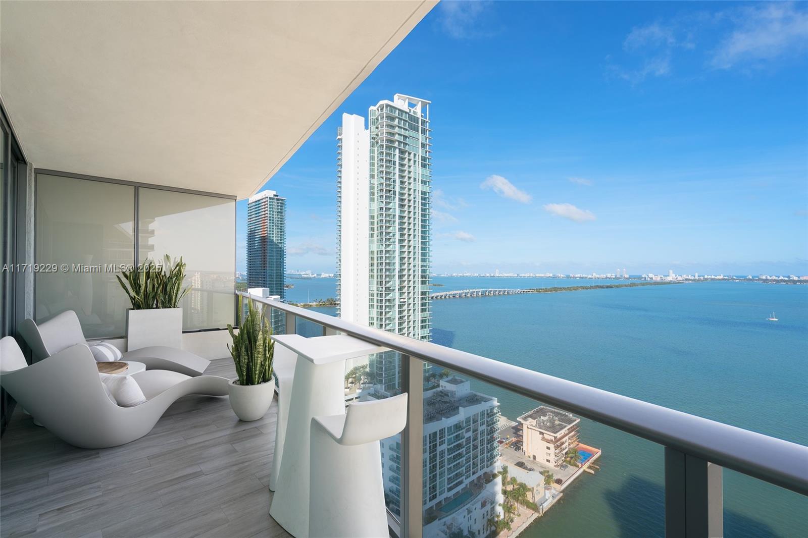 Designer inspired 2 bed & 2 bath residence at a new Icon Bay with amazing direct bay view. Great attention to details. Italian porcelain floors throughout, custom closets, linen window treatments, beautiful lightning designs & fixtures, wall paper in private foyer. 1 Parking space assigned. Valet, gym, pool. cable & internet included, five-star amenities. Fine art throughout the building. It's a gem that you must see.