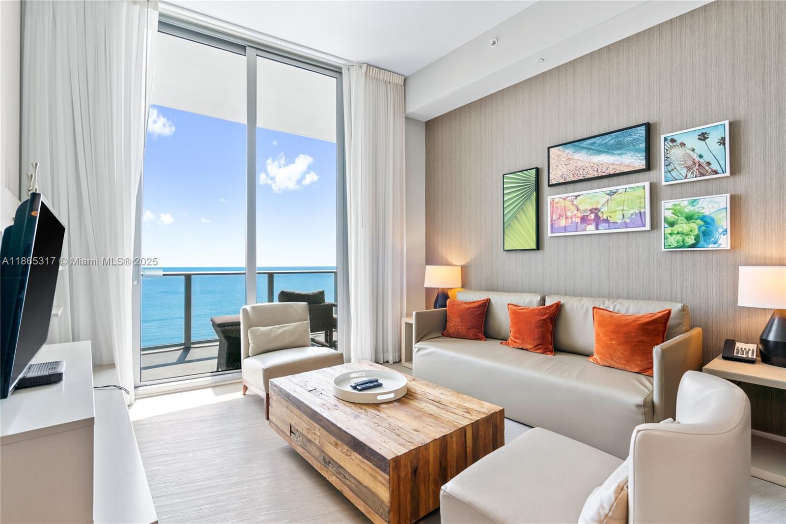 Stunning fully furnished residence at Lyfe with direct ocean views. Spacious layout with private balcony and abundant natural light. Ideal for personal use or as an investment—unit allows daily rentals. Lyfe offers resort-style amenities including heated lap pool, spa, salon, beach service, fitness center, and the acclaimed Terrazas restaurant. Centrally located just minutes from FLL Airport, Aventura, Bal Harbour Shops, and more.