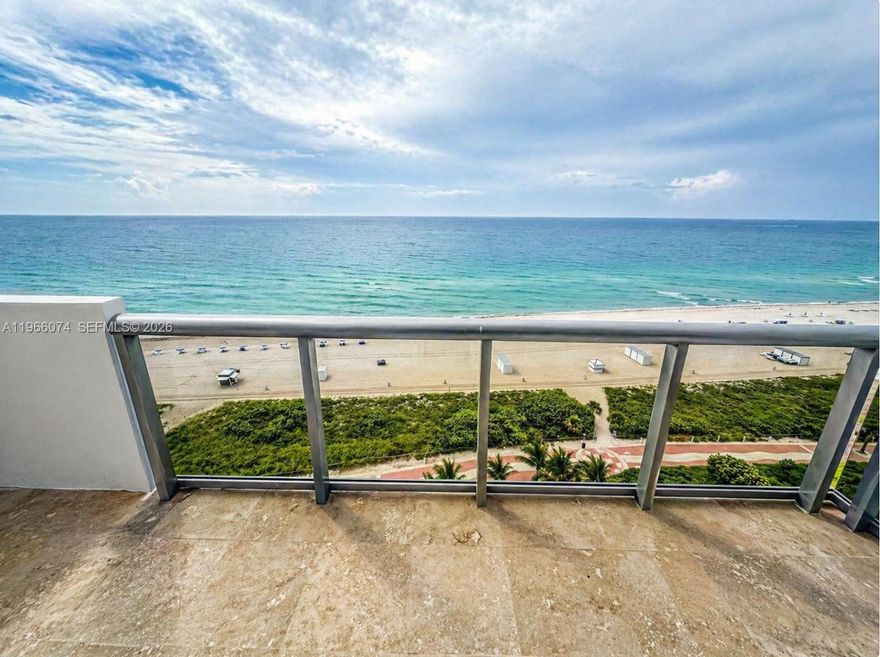 True oceanfront Miami Beach living with direct Atlantic Ocean views. Wake up to spectacular sunrises from your bedroom and enjoy a spacious 30-ft balcony overlooking the beach. Located on Collins Avenue, steps to the sand and oceanfront promenade. Minutes to Brickell, Downtown Miami, South Beach, Bal Harbour, and Miami International Airport. Rare opportunity to own a luxury oceanfront condo at this price. Full-service building with 24/7 security, valet, and resort-style amenities