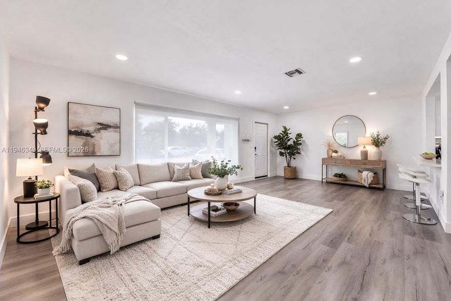 Welcome to 195 NW 115 St , a spacious and beautifully maintained 4-bedroom, 3-bath home on one of the largest fully fenced double lots in the neighborhood.

Designed for comfortable family living, this move-in-ready home was renovated in 2021 and offers flexible space for today’s lifestyle. The fourth bedroom is currently used as a home office ,-  perfect for remote work, a playroom, or guest suite.

Enjoy the privacy and security of a fully fenced double lot, giving children and pets plenty of room to play while still offering room to grow. The expansive backyard is a true South Florida retreat, featuring mature mango and avocado trees and ample space to add a pool, summer kitchen, or expand the home in the future (pool shown in rendering for illustrative purposes).

Additional highlights include a 2-car garage, a roof with approximately 10 years of remaining life, and meticulous upkeep throughout.

Located on the border of Miami Shores and overlooking Barry University, this home offers the charm and serenity of a well-established neighborhood with the benefit of lower taxes and fewer restrictions. Short-term rentals are allowed, providing added flexibility and long-term value.

This is more than just a house - it’s space to grow, gather, and create lasting memories in one of the area’s most desirable pockets.