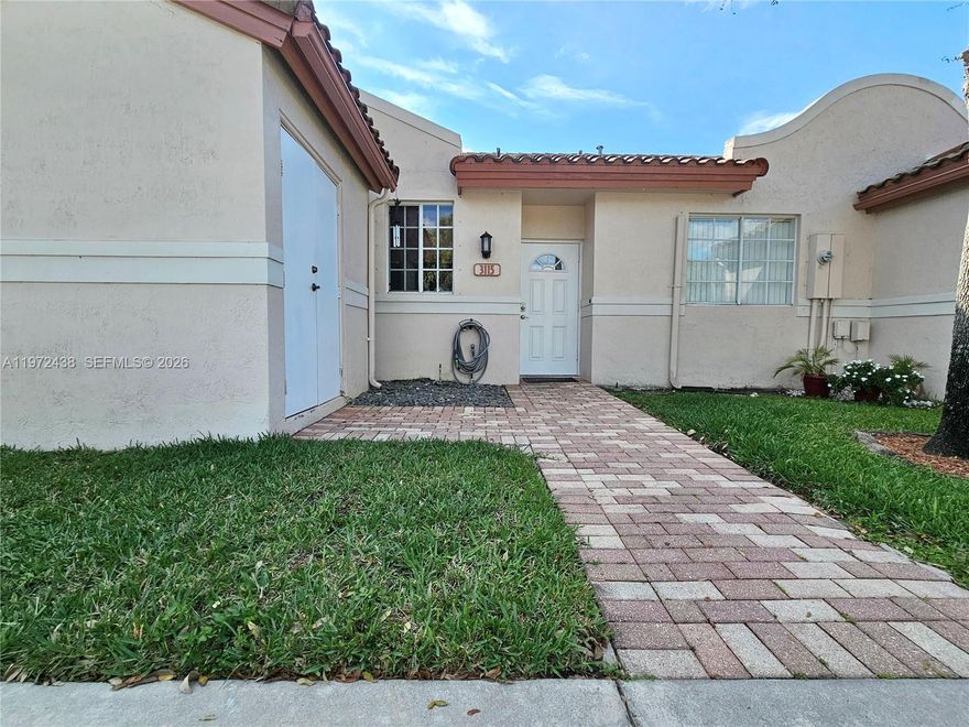 Beautiful one-story townhome in the heart of Sunrise, offering comfort, convenience, and easy living. Ideally located near major highways, shopping, dining, parks, and Sawgrass Mills. This bright home features an open living and dining area, functional kitchen with ample cabinetry, spacious bedrooms, large walk-in closets, outside storage area for tools and other items, and a private patio perfect for relaxing or entertaining. Enjoy the community pool and clubhouse, ideal for relaxing or hosting special events. A great opportunity for homeowners seeking location and value in Broward County. Pet-friendly community.