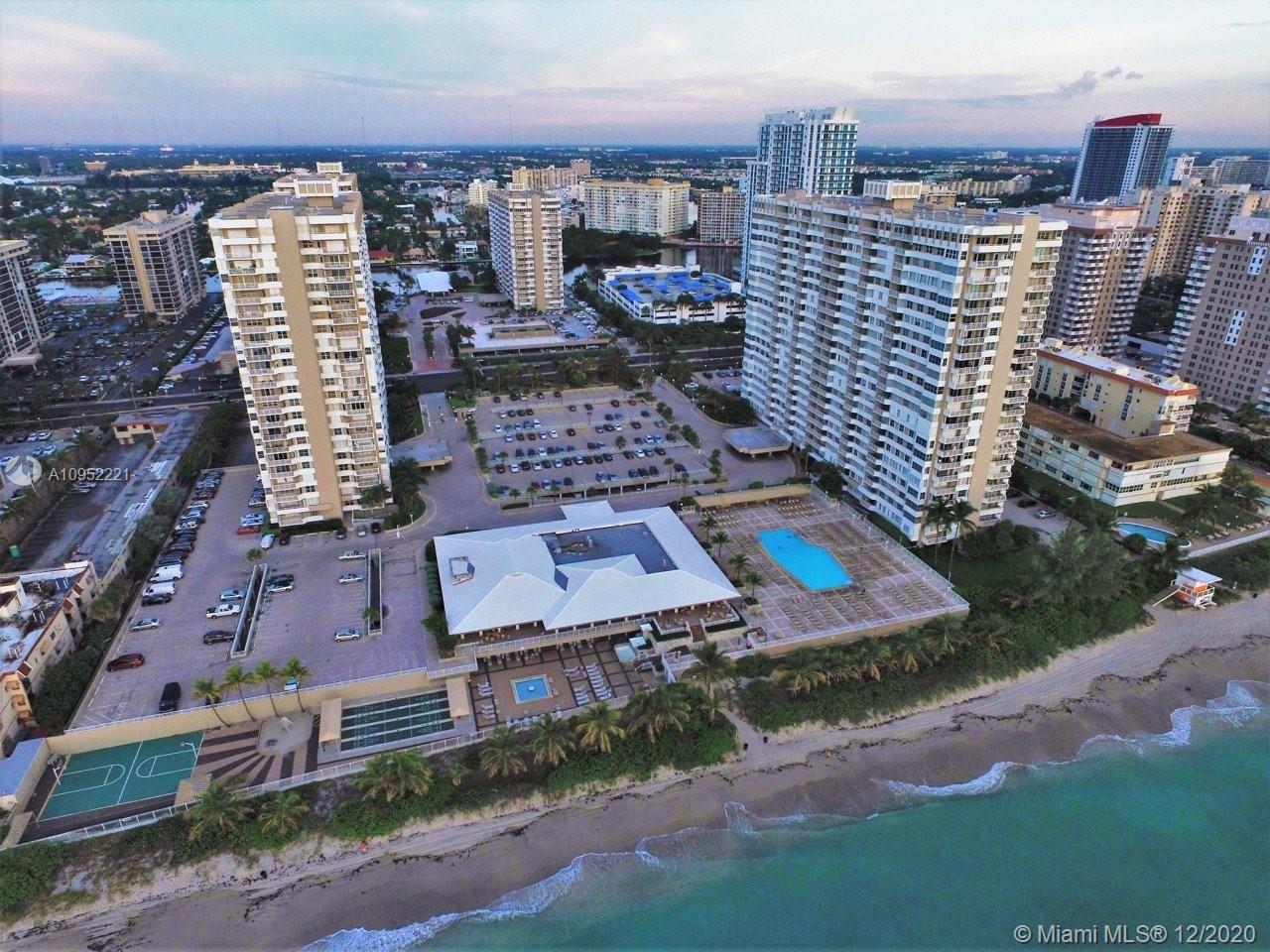 Beautiful remodeled condo on the ocean with amazing views of the ocean, pool and city. Available for Yearly rental or Short term rental. Rental includes internet, cable and A/C. Lots of amenities on sight. Two restaurants, snack bar by the pool, tennis and basketball courts, shuffle board, ping pong, pool tables, game room, gym. Shuttle bus takes you shopping. Close to everything, restaurants, shopping, and the famous Hollywood board walk, and highways.