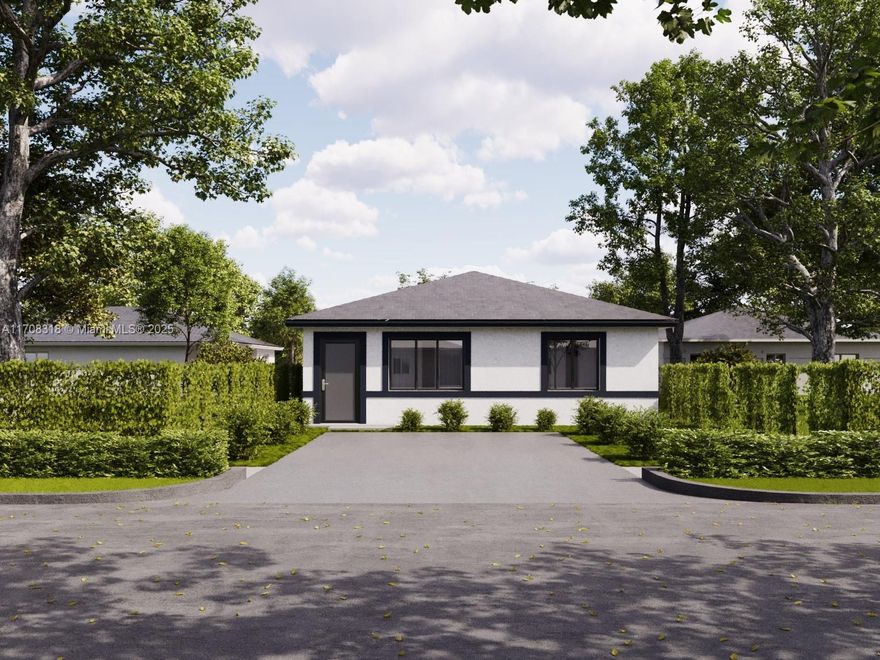 This newly constructed single-family residence, centrally located just minutes from Midtown, Downtown, and MIA, is expected to be completed by March 2025. The home boasts 1,308 sq. ft. of living space, featuring 3 bedrooms and 2 bathrooms. Throughout the home, you'll find 24x24 porcelain tile flooring, wood kitchen cabinets, and stainless-steel appliances, impact windows and door, and much more. The property is situated on a 4,500 sq. ft. lot, which includes a spacious backyard.