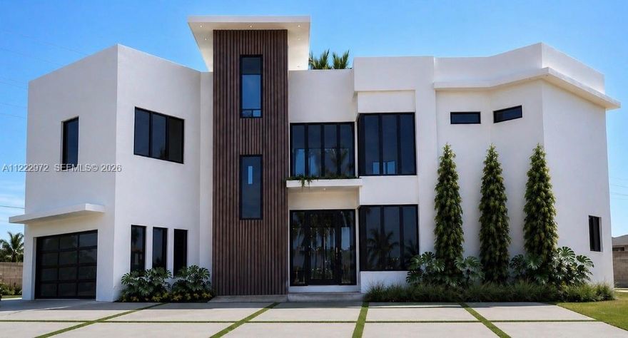 Amazing Modern Residence currently under construction. Concrete Construction including roof! Another Fortress that will Withstand any hurricane, forget termites. This is the moment to own a one of a kind Palmetto Bay Masterpiece! Beautiful Property located on a Lovely Canal within a Quiet & Quaint Cul-de-Sac Location. Foyer Entrance welcomes you into this Modern Family Residence's Grand Room. Awesome Layout with a Large En-suite Bedroom located on the ground floor. Great Chef's Kitchen with Family Room, Formal Dining Room, Wine Cellar & Pantry. Full sized Cabana Bath and Spacious Laundry room. 4 En-suite Bedrooms upstairs including the Master Grand Suite. Extra Laundry room upstairs! Roof Terrace with Interior Staircase Access for Romantic Stargazing Evenings! Must See to Fall in Love!