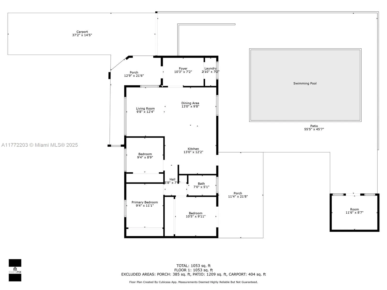 Miami, Florida 33155, United States, 3 Bedrooms Bedrooms, ,1 BathroomBathrooms,Residential,Active,97831
