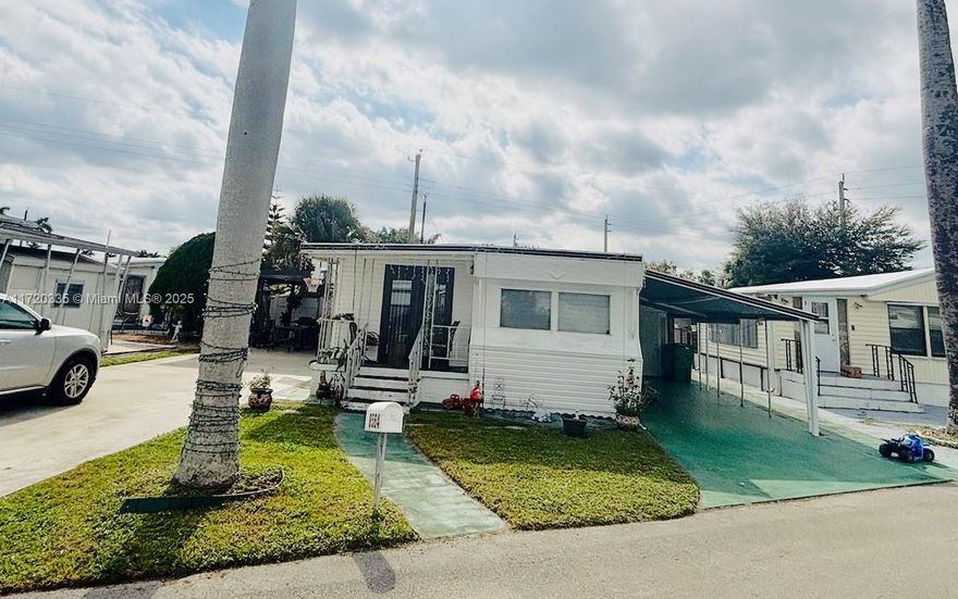 RARE OPPORTUNITY – OWN THE LAND!
Investor-friendly or perfect for seasonal living, this spacious 2-bed, 1.5-bath manufactured home in a desirable 55+ community offers exceptional value. No lot rent—you own the oversized 1.5-lot property, with plenty of space for gardening, entertaining, or parking your RV or boat (up to 5 vehicles!).
This well-kept home features hurricane-impact windows, a fully fenced patio for privacy, and a bright, open layout with ample storage. 
Located minutes from the Hard Rock Hotel & Casino, major highways, shopping, and dining. Whether you're looking for a smart investment, a primary residence, or a winter retreat, this is one of the best values in Davie.
Priced to sell – schedule your private showing today!