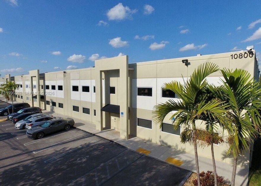 Excellent opportunity, FULLY OPERATIONAL space available now! Centrally located in a prestigious Doral area, features three offices plus reception, FULLY FURNISHED with office desks and chairs to DVR system with 8 cameras with remote access, covering the entire area, copy machines, refrigerators and more. Warehouse space +/- 4000 Sq Ft with two high dock loading doors. FULLY EQUIPPED with Industrial Shelving Storage Racks, Forklifts, Pallet Jacks and much more. This unit has impact windows, recently remodeled roofs and sprinkler system. In addition, there are six assigned parking spaces, plus ample guest parking. Private security is included in the association. This is a turn key property.