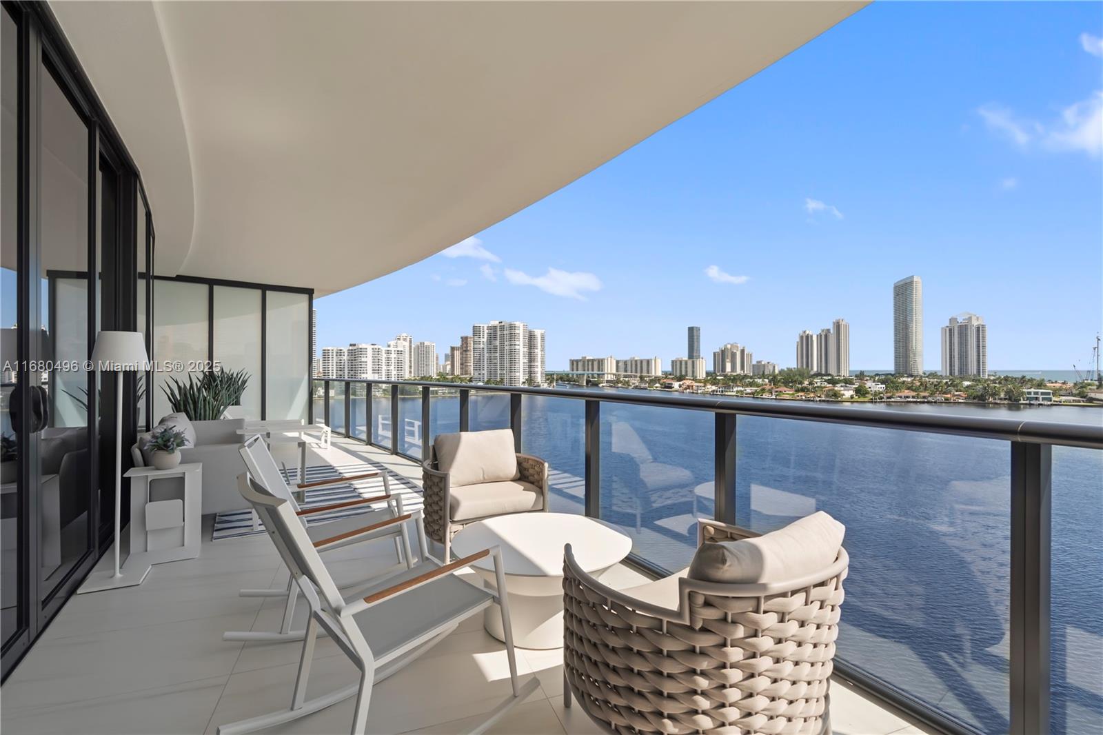 Fantastic Opportunity to purchase a stunning 4-bed, 5.5-bath residence with breathtaking water views of Sunny Isles and the Intracoastal. Appointments include a terrace w/ outdoor kitchen, expansive living areas w/natural light, private foyer currently converted into a small office; gourmet kitchen, and spacious bedrooms with en-suite baths. Large pantry and extra fridge/freezer. The principal suite includes a spa-like bathroom and ample closet space. Smart Home. Dropped ceilings throughout for recessed led lighting.
Electric black out shades. Prive Island amenities include a gym, pools, stylish lounges, tennis court, a children's lounge, a scenic walking path, and a wine cellar. Prive Island, an enclave where you will experience the utmost privacy in sophisticated setting.