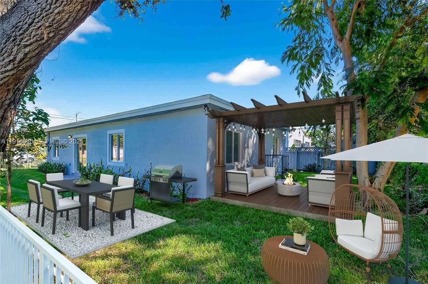 Step into this exquisitely finely crafted NEW CONSTRUCTION 3 Bedroom 2 Bath + Garage in the heart of Miami! A spectacular Corner Lot Property featuring tasteful Calacatta Quartz in Kitchens and Bathrooms, Stainless Steel Appliances, Porcelain Tiles throughout, Washer/Dryer, Impact Doors & Windows, beautiful 4 ft. White Fence around property, wonderfully Paved Driveway, outstanding natural light and more. Central to everything, simply minutes from 112 Airport Expressway, I-95, Wynwood, Midtown, Design District, Shops, Restaurants, etc. WILL NOT LAST!