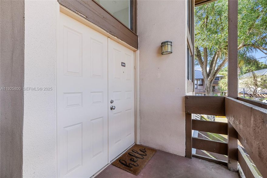 Welcome to this beautiful, spacious two story condo in Fountains of Jacaranda, this 3 bedrooms 2 1/2 bathrooms are upstairs, nice walk-in closet, featuring large windows, porcelain floor throughout, beautiful kitchen with stainless steel appliances, upgraded bathrooms, huge outdoor balcony for entertaining,  plenty storage space,  convenience  washer and dryer in the unit, dual A/C.  The building has completed its 40-year recertification,  new roof, close to Malls, mayor highways and best restaurants.