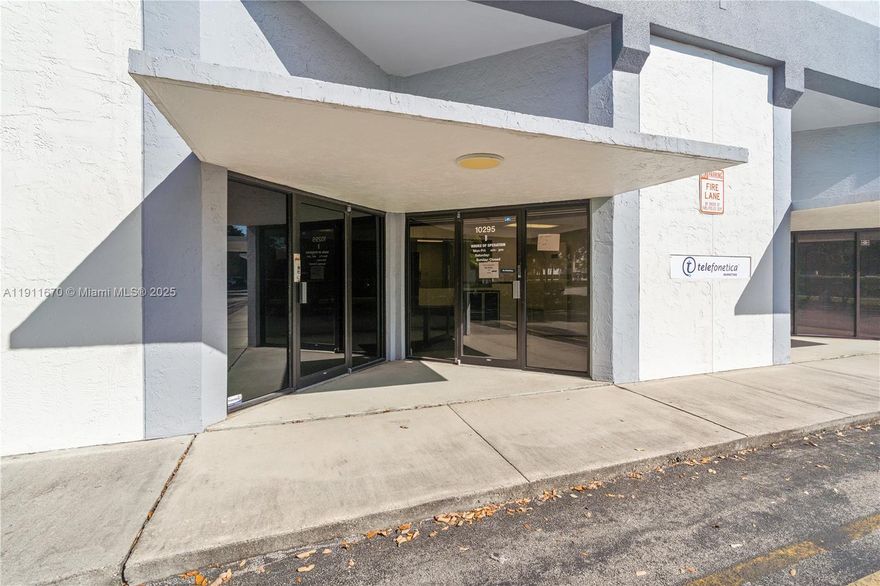 Modern office/warehouse space available in the desirable Spectrum Business Park in Sunrise! This corner unit offers approximately 845 SF and features a private office, open workspace, restroom, and a warehouse area with a roll-up door. Zoned I-1 Light Industrial, ideal for office, showroom, storage, or light manufacturing use. Conveniently located near Hiatus Rd and Commercial Blvd with quick access to Sawgrass Expressway and I-595. Ample parking and well-maintained complex. Move-in ready and available immediately!