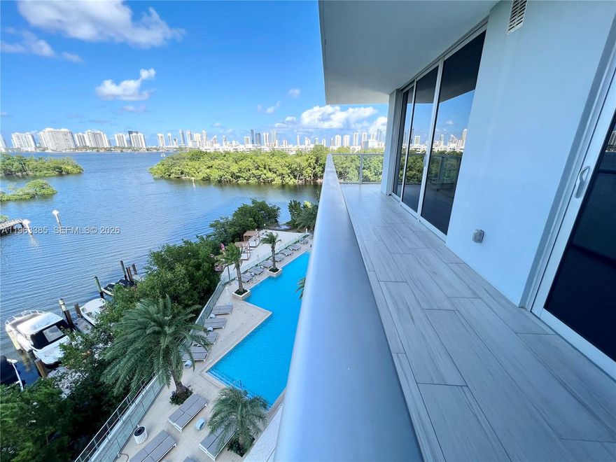 The Harbour is in North Miami Beach, wrap-around corner unit facing to Sunny Isles Beach and Park with semiprivate elevator. 3 bdr and 3 full bthr. Plus Den. This building has fantastic amenities such as - heated swimming pool with restaurant in Greek style with delivery to residencies, private sand beach, community Marina with Jetski and kayak. As well as Sauna, gym, kid's zone inside and outside, tennis and basketball courts, small soccer field, BBQ area and dog park. The unit goes with 2 parking spots in secured covered Garage.